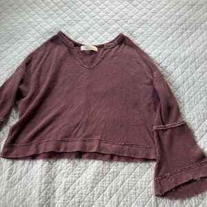 Vintage Havana Purple Waffle Knit Top